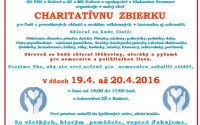 Charitatívna zbierka šatstva 19.4-20.4.2016
