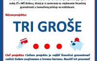 Nadácia Slovenskej sporiteľne podporila projekt našej ZŠ TRI GROŠE