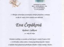 Smútočné oznámenie Eva Čepáková
