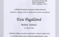 Smútočné oznámenie Eva Pagáčová