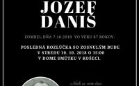 Smútočné oznámenie Jozef Daniš