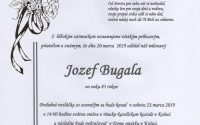Smútočné oznámenie Jozef Bugala
