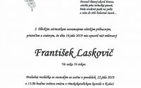 Smútočné oznámenie František Laskovič